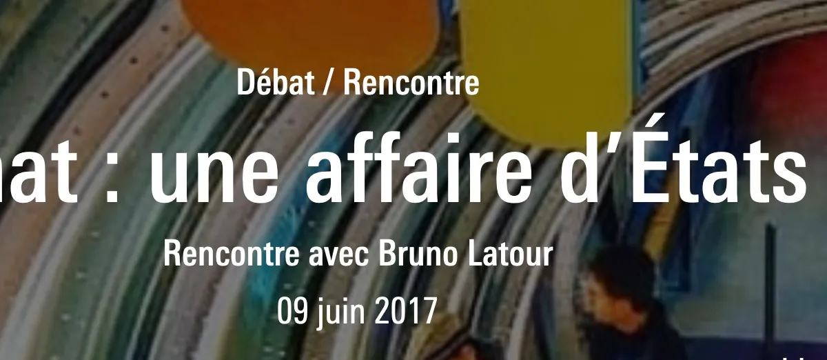 Débat : « Climat : une affaire d’États ? »